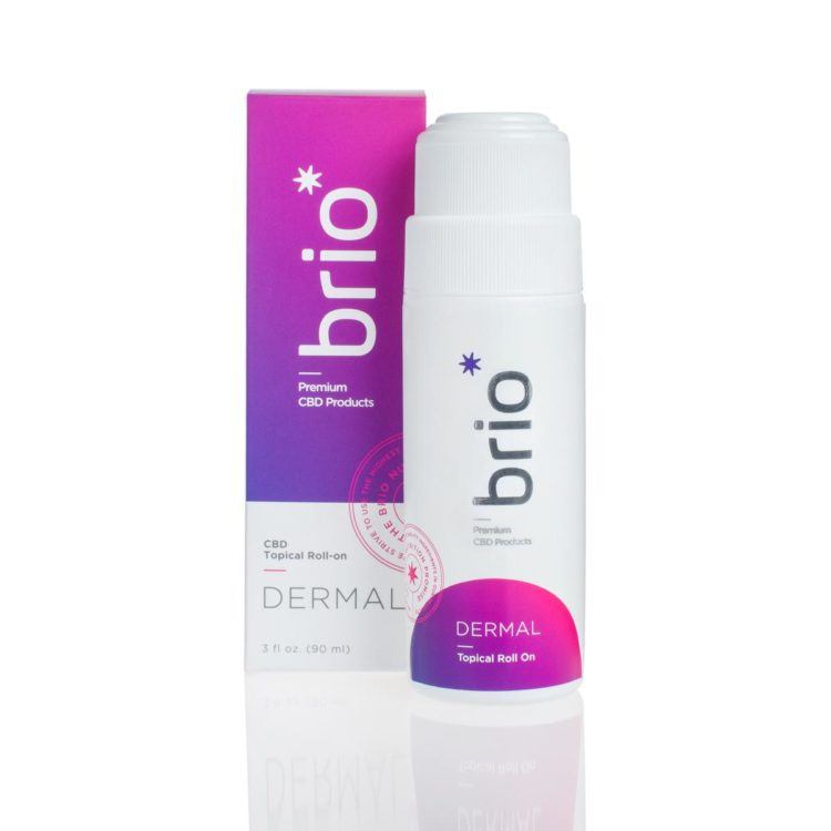 - Top Rated CBD Roll-On Brio Dermal Roll-On makes CBD usage easier by providing the convenience of a topical application rather than by oral consumption. Dermal relies on transdermal absorption, which means that once applied to the skin, the product will begin to be absorbed. Broad Spectrum CBD - No THC - CBD Modern