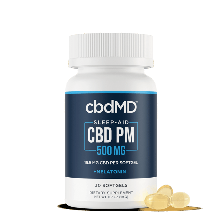 - Get all the benefits of CBD PM in a convenient capsule form! Precisely measured and easy to swallow, our CBD softgel capsules are an excellent option for at home or on the road. Includes Melatonin and naturally relaxing herbs such as Valerian Root, Lemon Balm, Chamomile, and Vitamin E. Broad Spectrum, No THC <ul> <li>1500 mg Bottle: 40 mg of CBD + 3 mg of Melatonin + 10 mg of CBN per Softgel</li> <li>500 mg Bottle: 16.5 mg of CBD + 3 mg Melatonin per Softgel</li> </ul> - CBD Modern