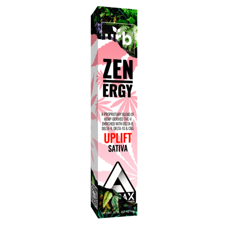 - This Effex Zen ERGY Uplift Premium THCV Disposable is a blend of THC-V Enriched with Delta 8 THC, Delta 9 THC, Delta 10 THC, & CBG, all Hemp-derived and compliant. The combination of all these cannabinoids helps create a different type of a Sativa strain experience. You can expect to taste subtle notes of fruity orange citrus and peach. Also, this perfect blend of cannabinoids synergizes well to get you in that right headspace. <h5>Features of Effex Zen ERGY THC-V Disposable Pen:</h5> <ul> <li>Rechargeable</li> <li>Terpenes Used: Citrus Tango</li> <li>Ingredients: THCV, Delta 8 THC, Delta 9 THC (under legal limit of 0.3%), Delta 10 THC, CBG, and CBN.</li> </ul> [Must be 21 years or older to use or purchase] - CBD Modern