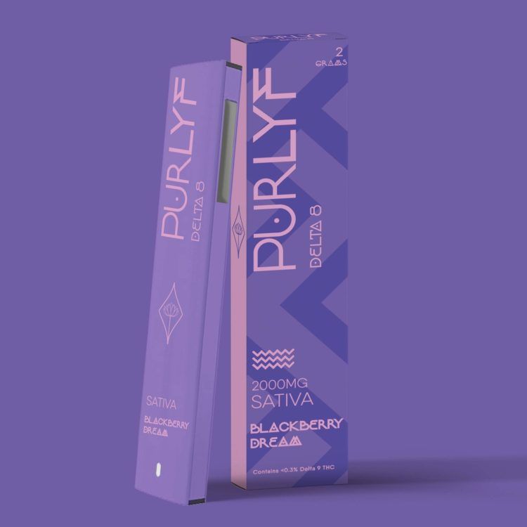 Purlyf Delta 8 2 gram Blackberry Dream Disposable