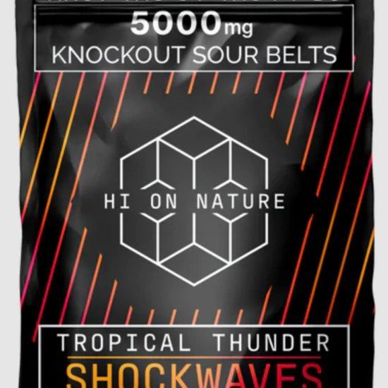 hi on Nature knockout sour belts 500mg shockwaves