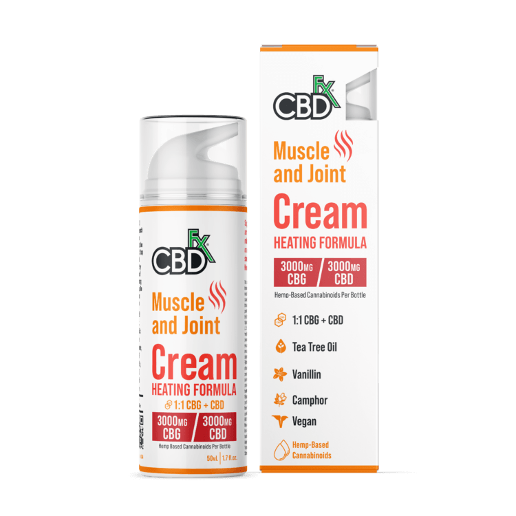 cbdfx muscle and joint heating cream 3000mg